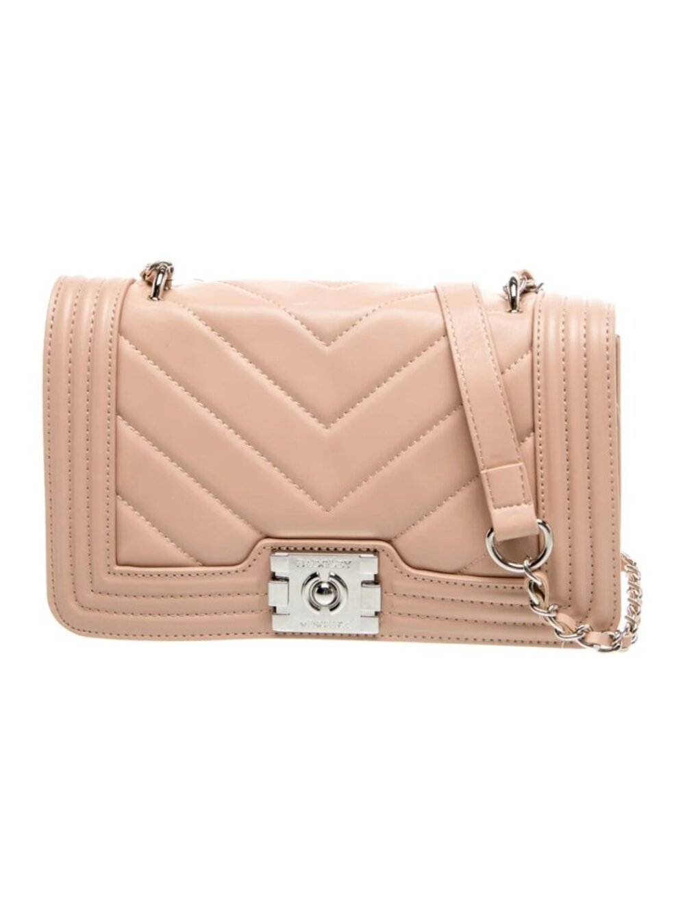 Authentic Badgley Mischka Pink Vegan Leather Shoulder Bag